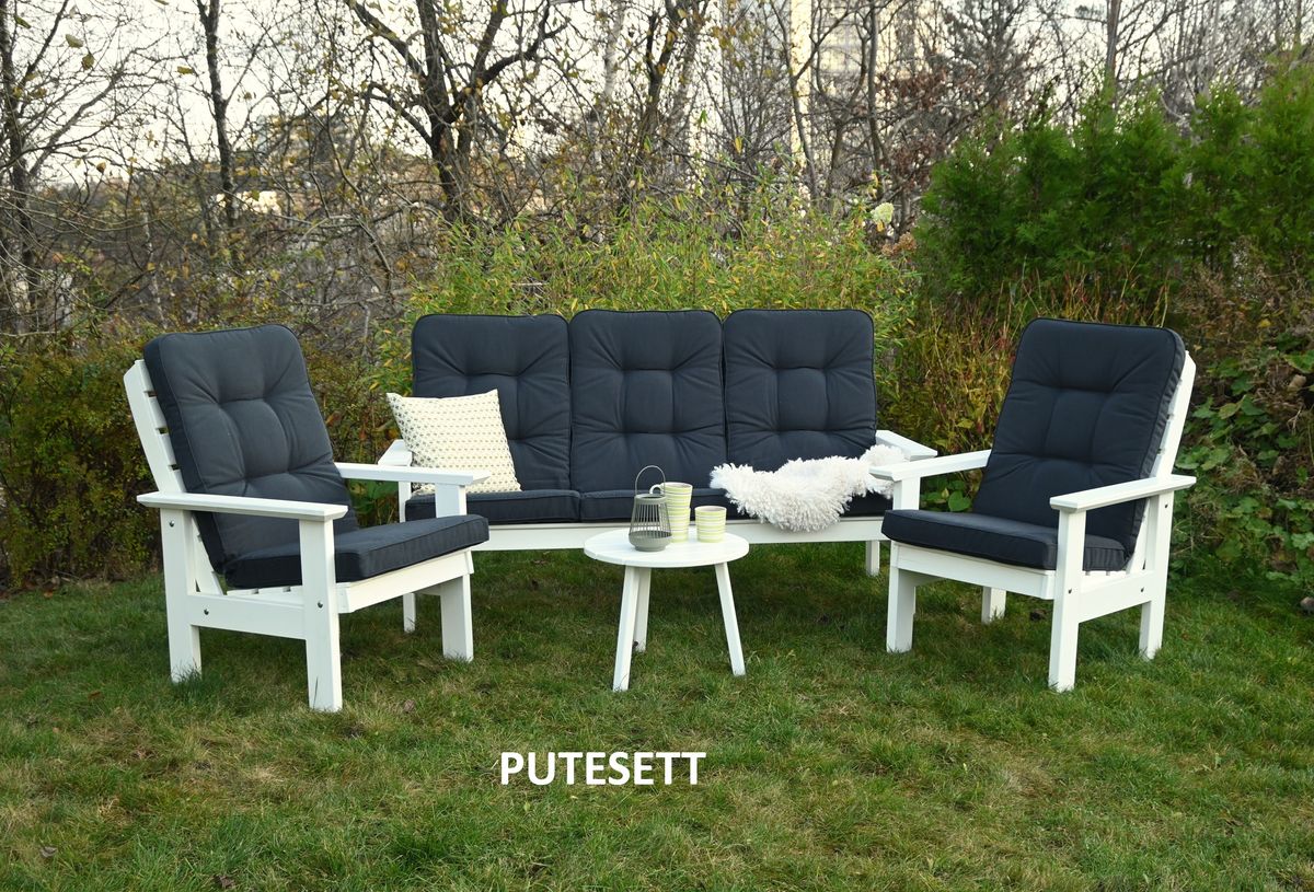 Iduna Høy putesett 3+1+1 - design Antrasittgrå, 5 puter 