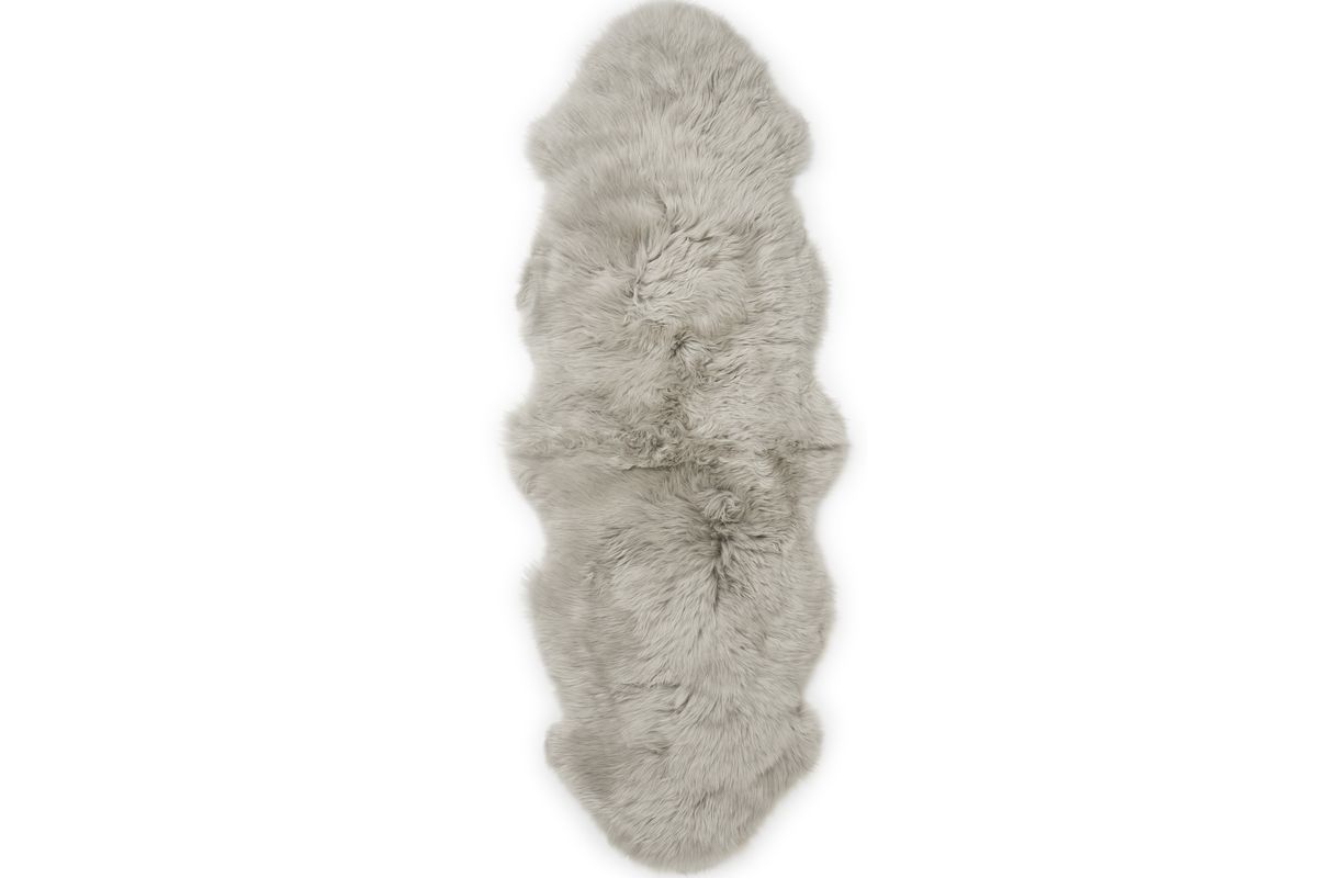 Skinnwille Gently dobbelt saueskinn - Silverbeige