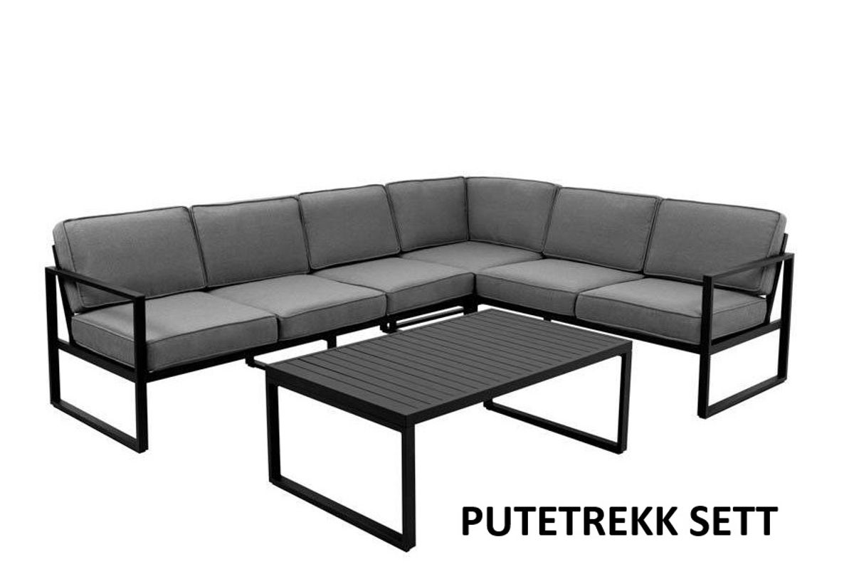 Camilla putetrekk sett til hjørnesofa - design Harmonigrå, 13 putetrekk 