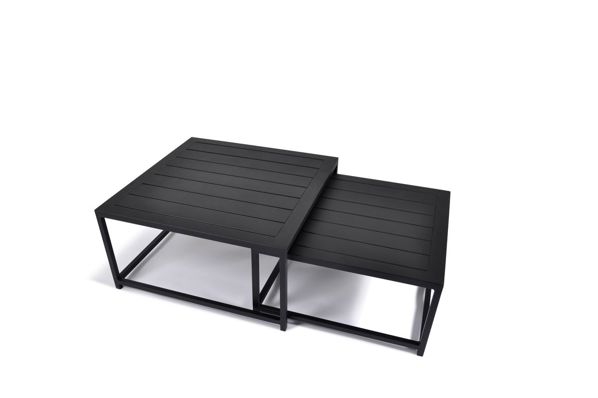 Fritab Easy bordsett - sort, 2 bord 