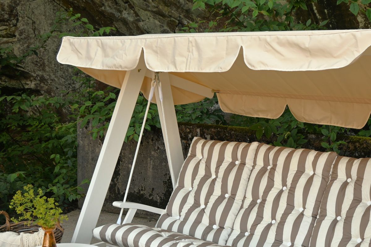 Dalom Typ hammock med tak - hvit/beige tak