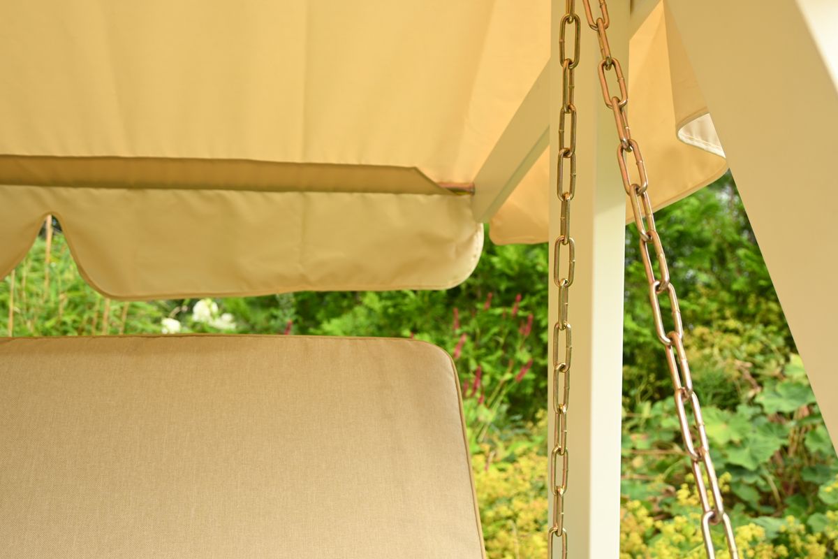 Dalom hammock med tak - hvit/beige tak