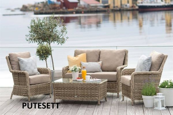 Hovedbilde Cadiz 58 putesett 2+1+1 - design Mørk linbeige, 8 puter 