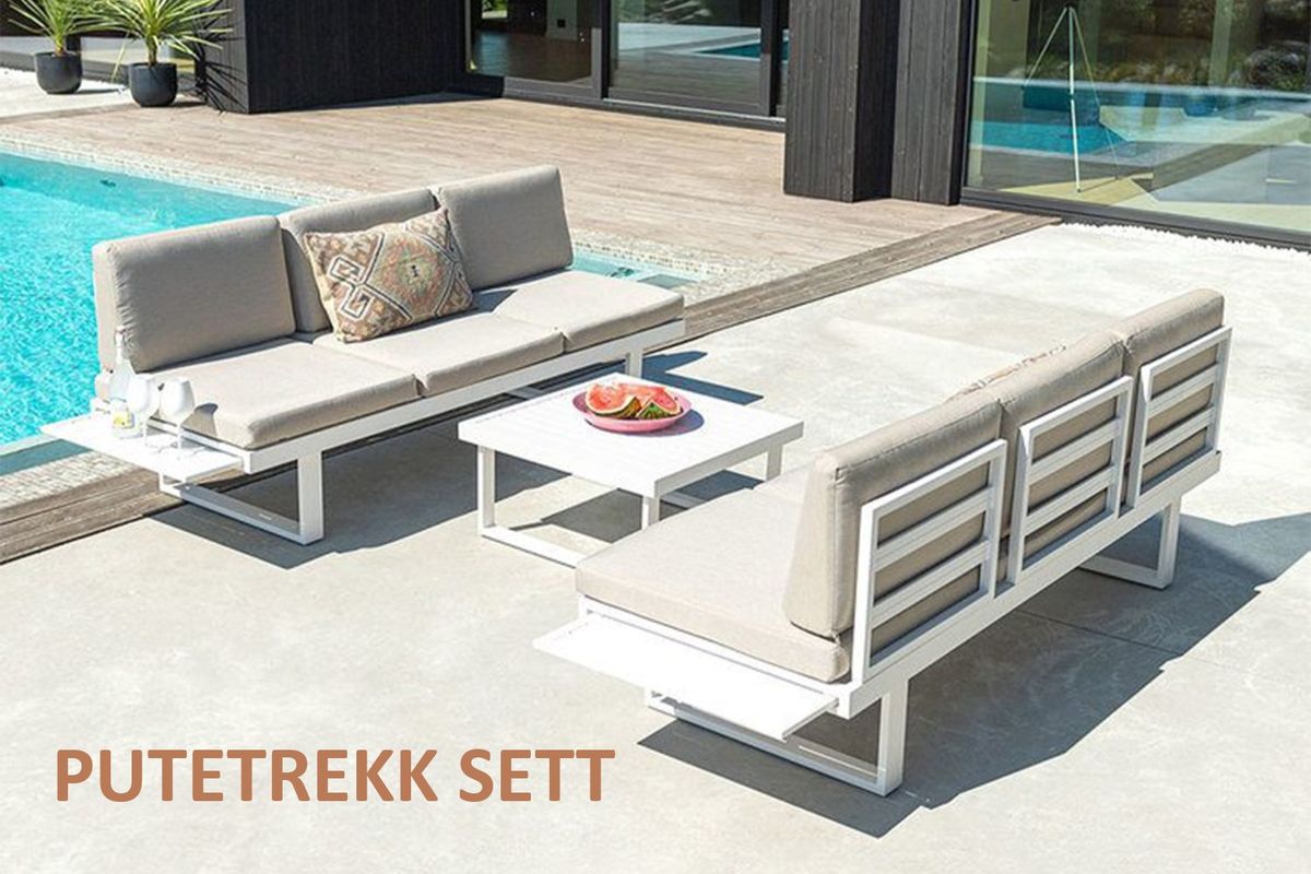 Veronica putetrekk sett 3+3 - design Lys kalkbeige, 8 putetrekk