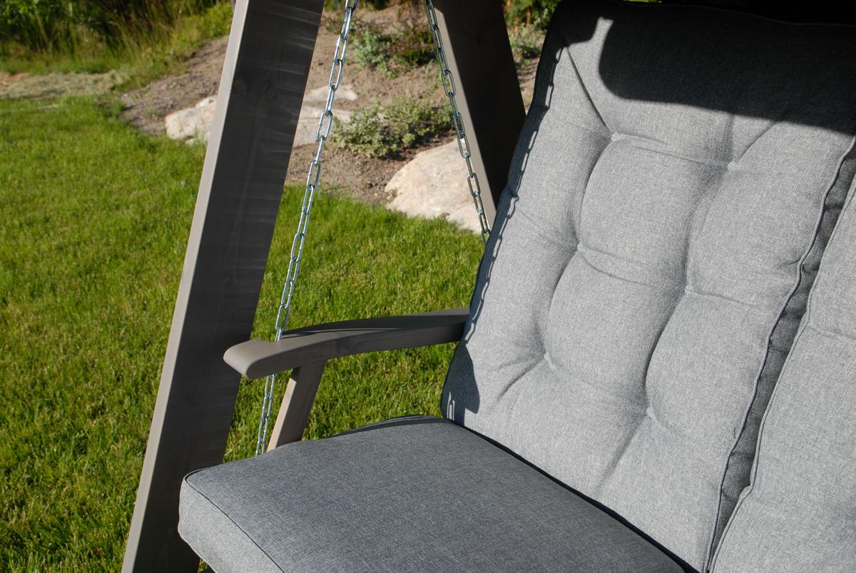 Dalom hammock med tak - grå/blått tak