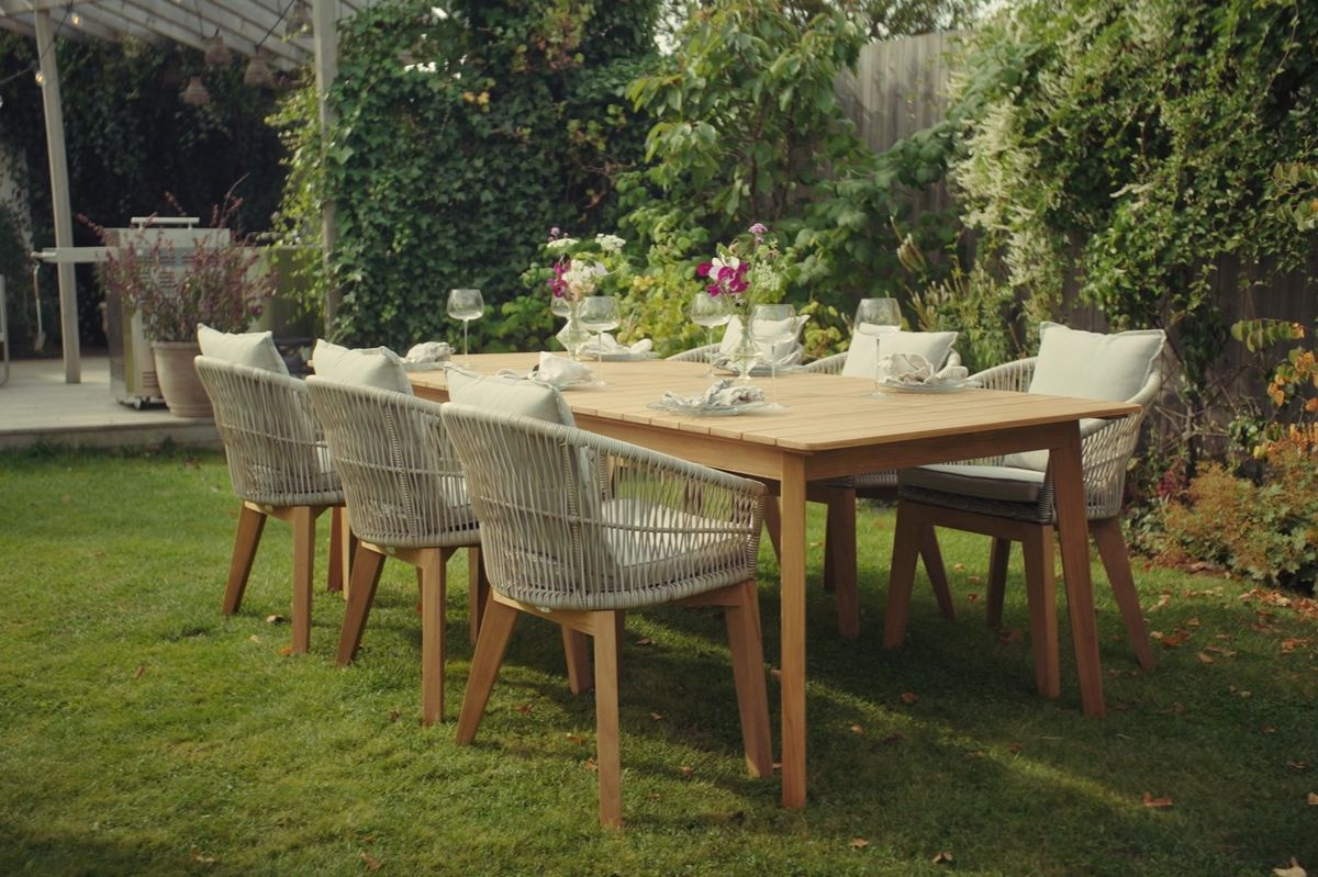 Himmelsnes spisebord 240x105 cm - teak