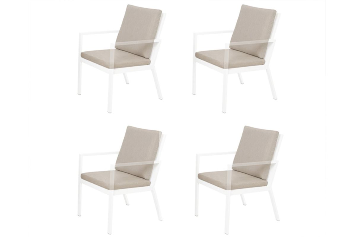 Messi 52 putesett til 4 stoler - design Lys gråbeige, 8 puter 