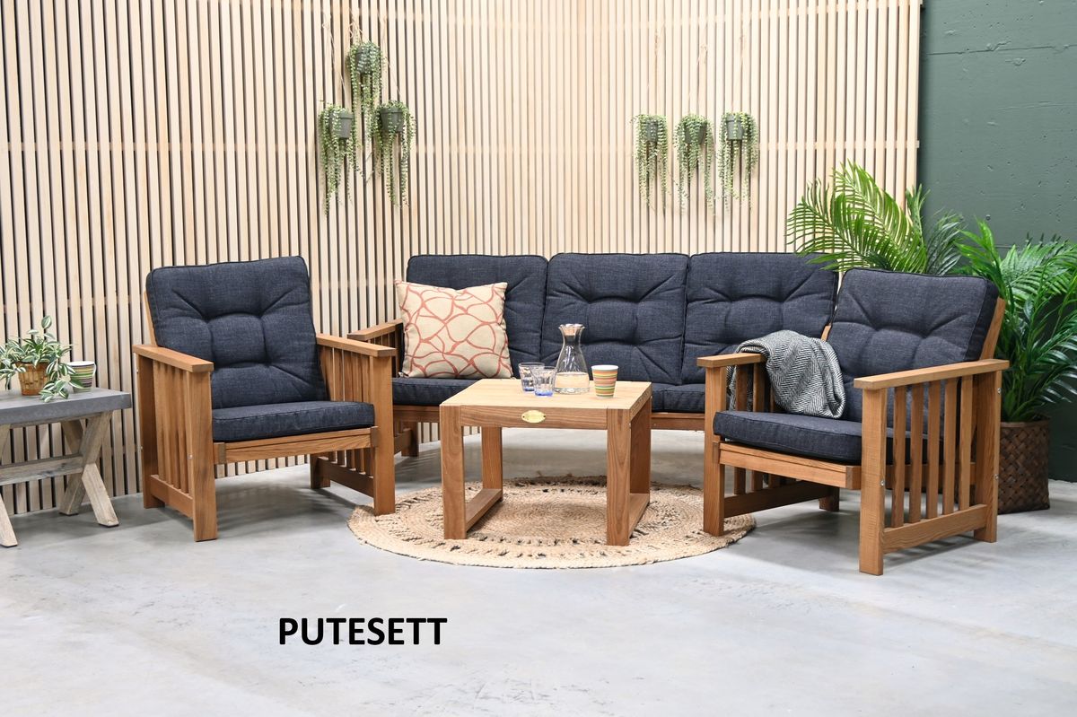 Texas Medium putesett 3+1+1 - design Melangesort, 5 puter 