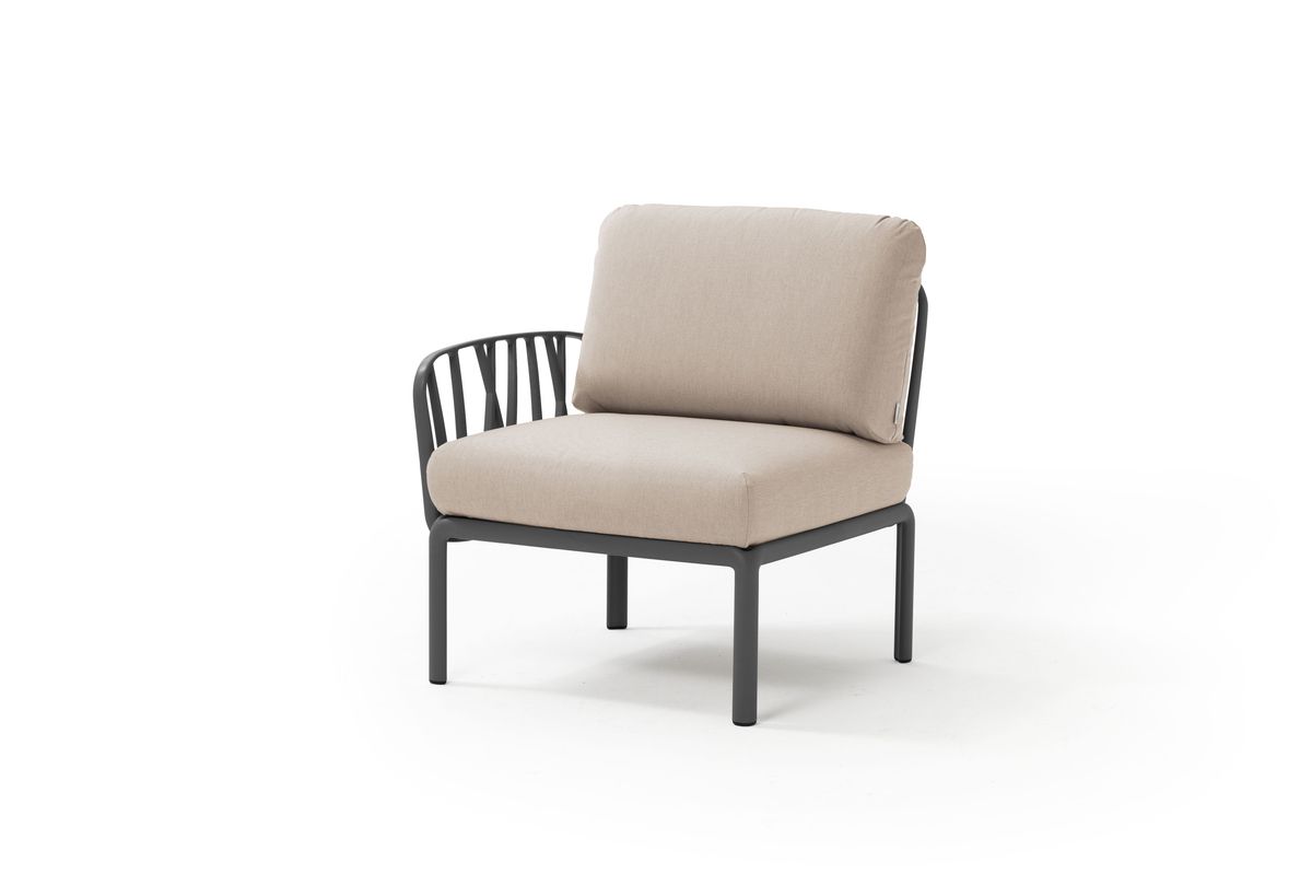 Nardi Komodo endemodul m/puter - antrasittgrå/canvasbeige