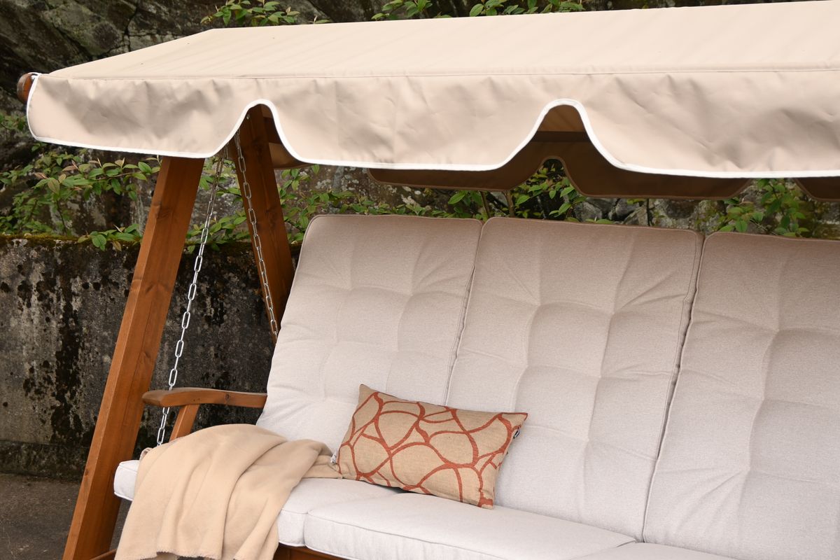 Dalom hammock med tak - kanel/jutebeige tak