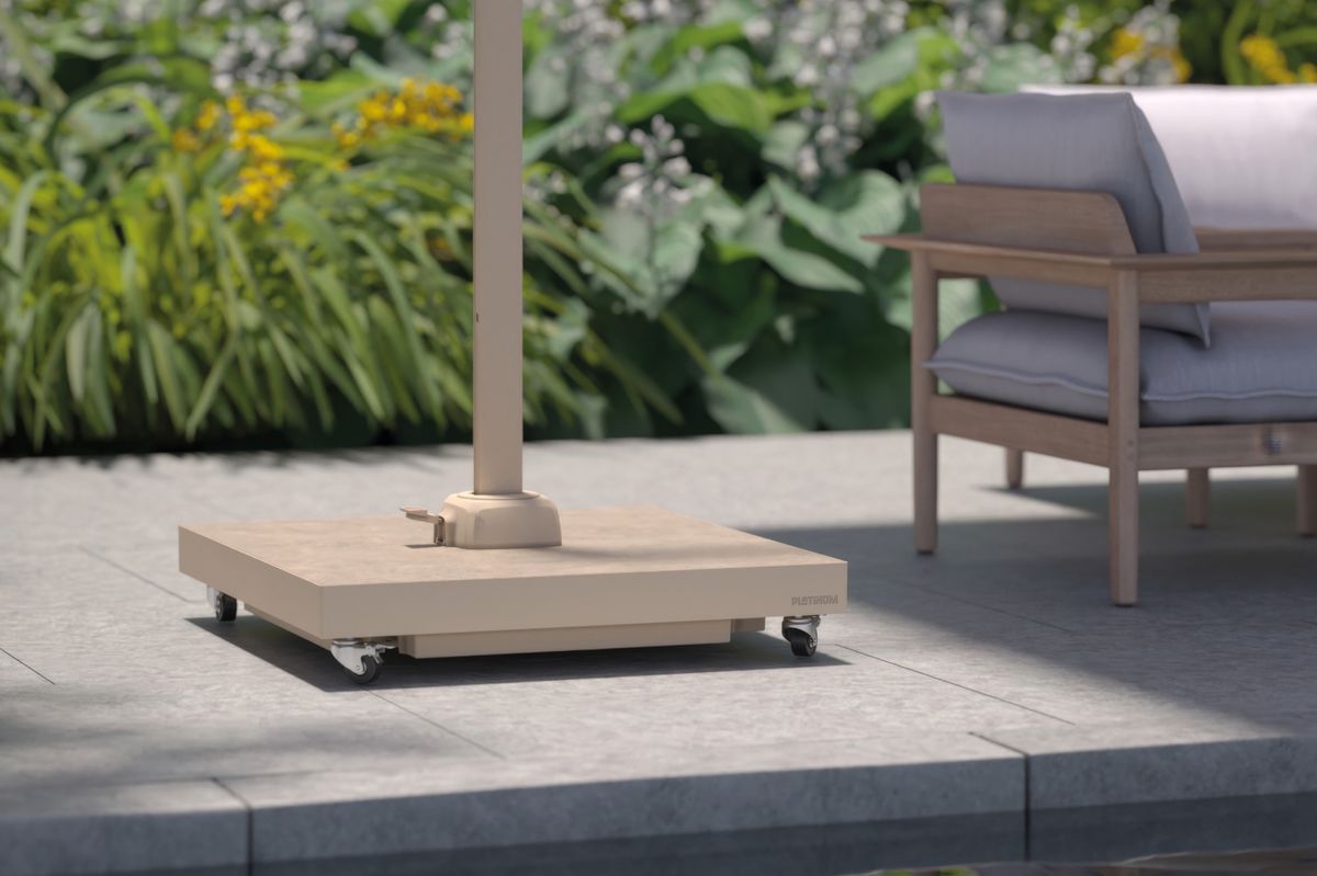 Platinum Voyager T2 hengeparasoll 270x270 cm m/Ceramica fot - elfenbensbeige/sandstone