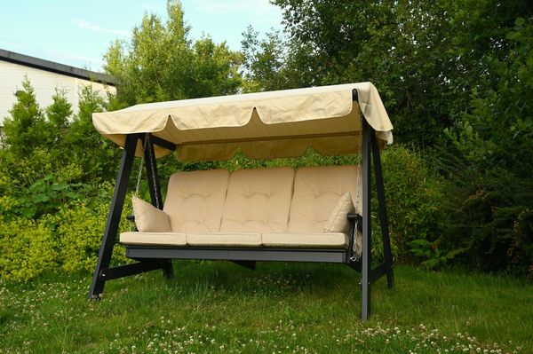 Hovedbilde Dalom hammock med tak - orkangrå/beige tak 