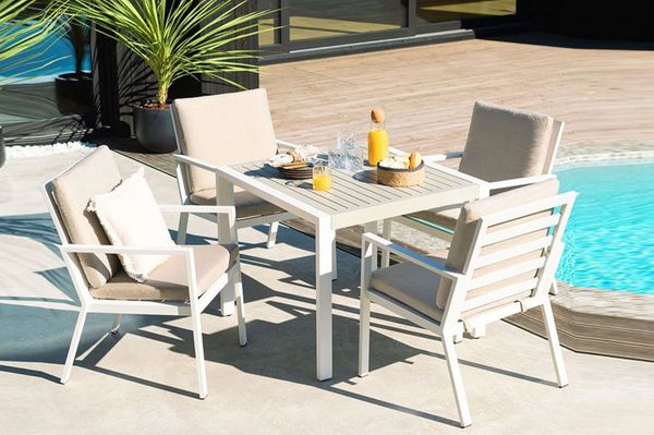 Hovedbilde Messi 52 putetrekk sett til 4 stoler - design Lys gråbeige, 8 putetrekk 