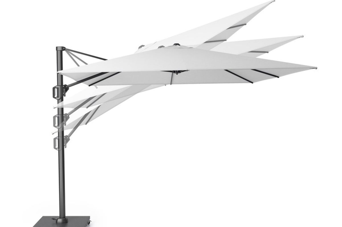 Platinum Voyager T1 hengeparasoll 250x250 cm m/kryssfot - elfenbensbeige/sandstone