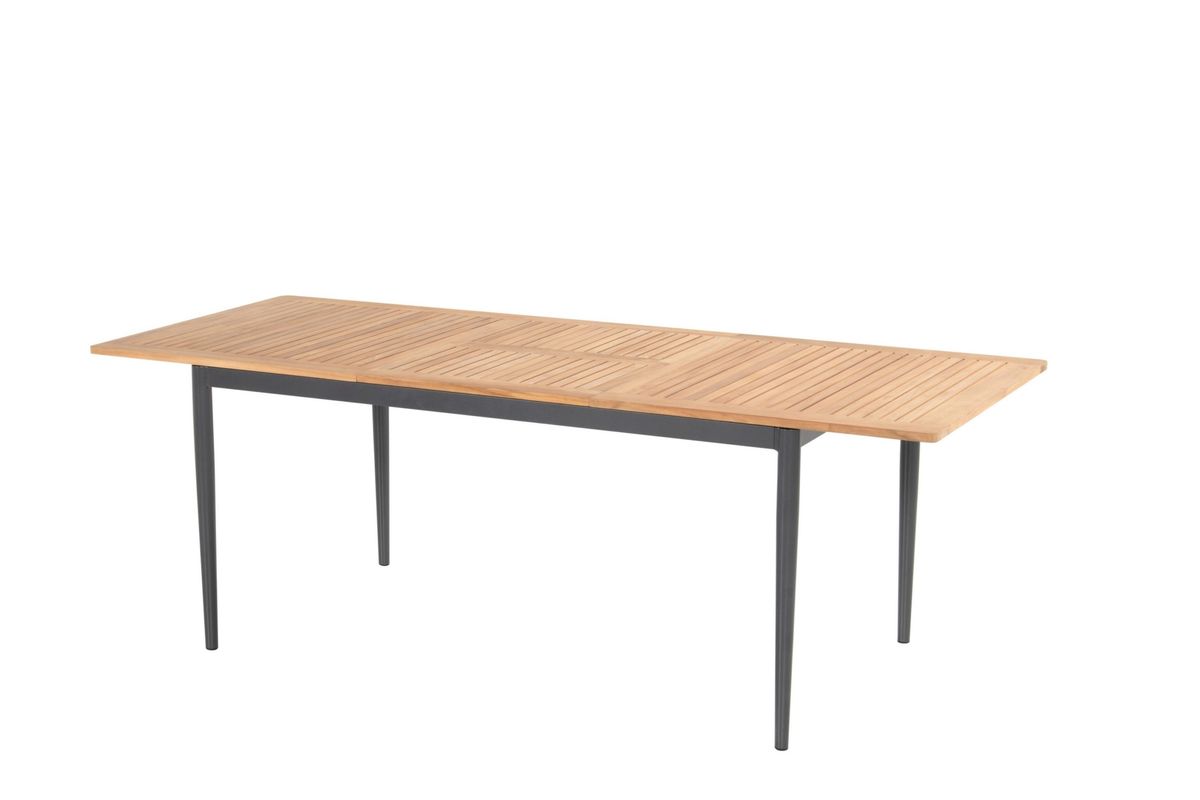 Figaro sett 6 stabelbare stoler+uttrekksbord - teak