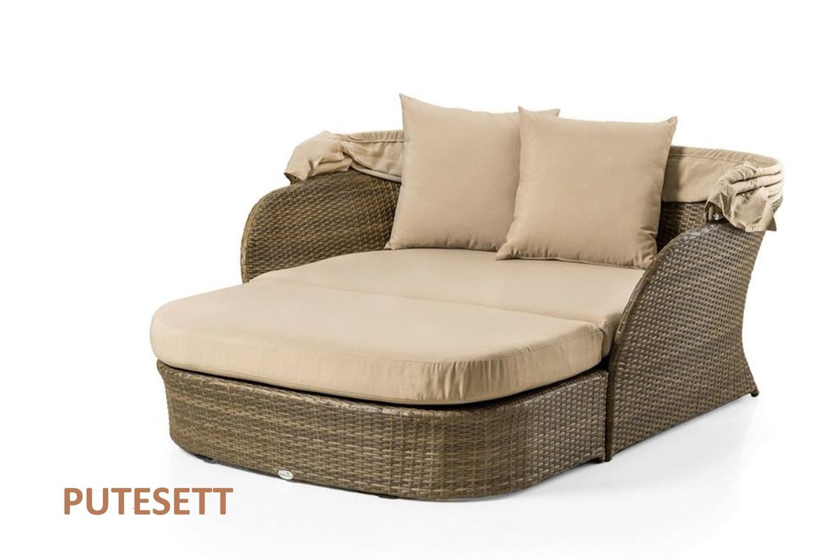 Therese tak- og putesett til Therese daybed - Beigemelert, 4 puter 