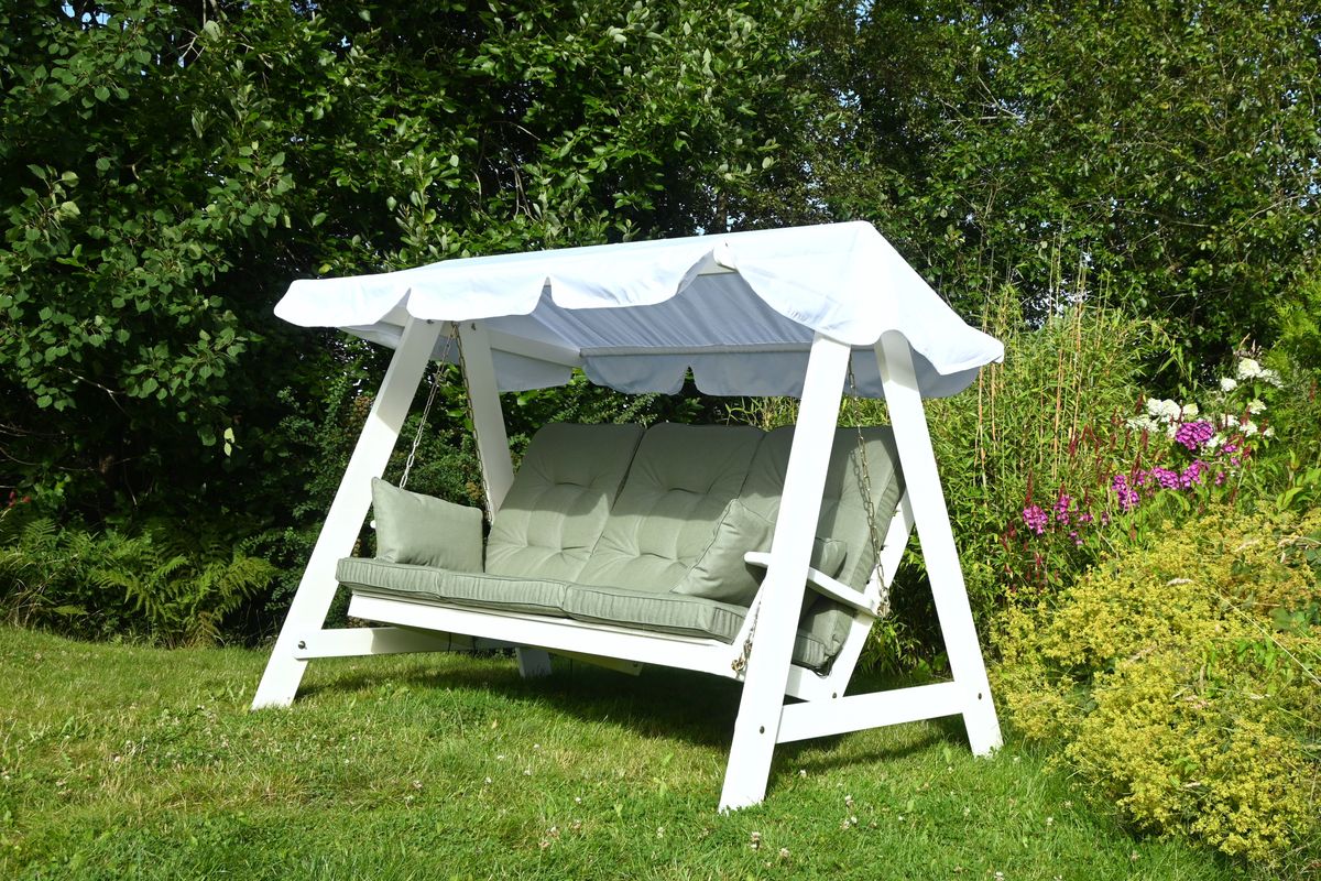 Dalom hammock med tak - hvit/hvitt tak