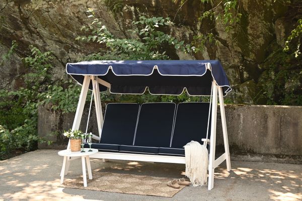 Hovedbilde Dalom Typ hammock med tak - hvit/Navy tak