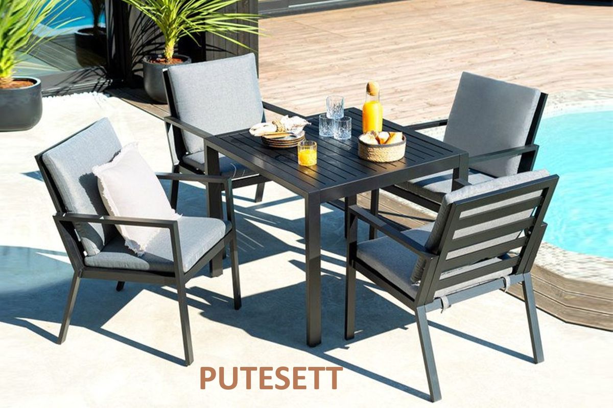 Messi 52 putesett til 4 stoler - design Harmonigrå, 8 puter 