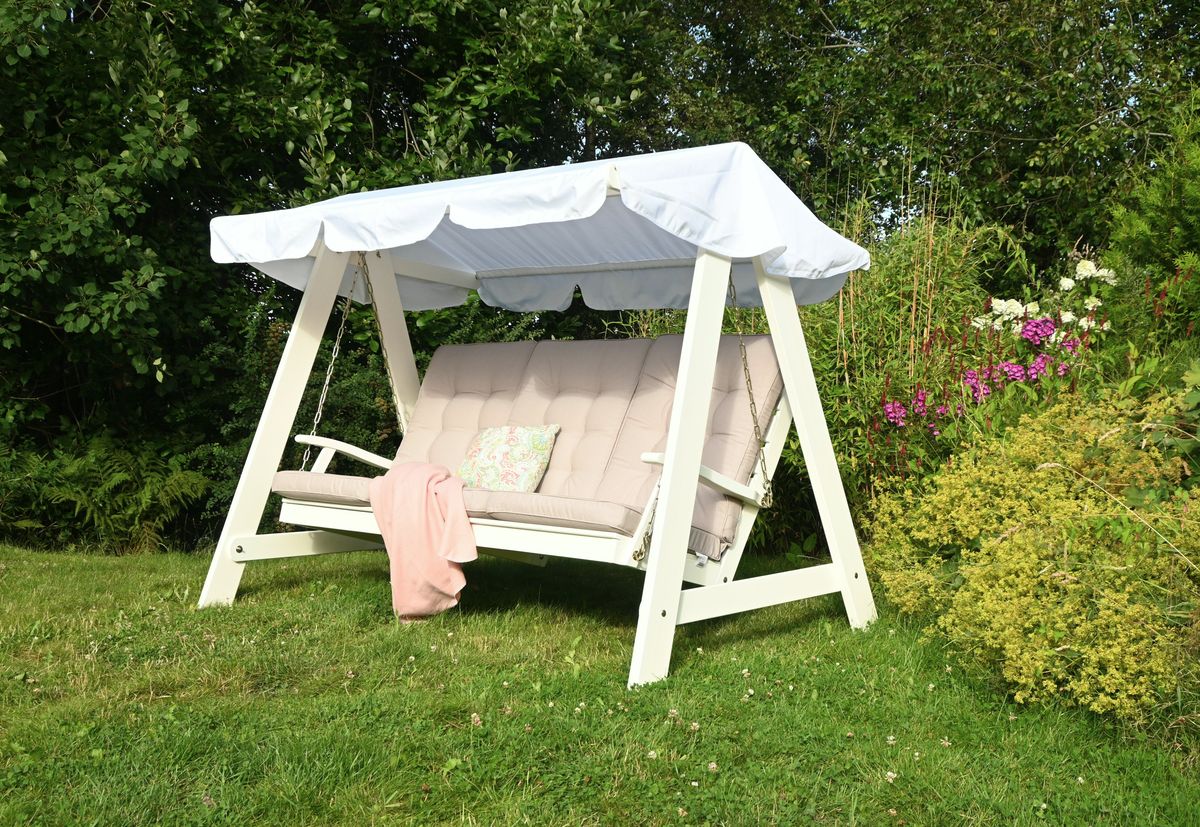 Dalom hammock med tak - hvit/hvitt tak