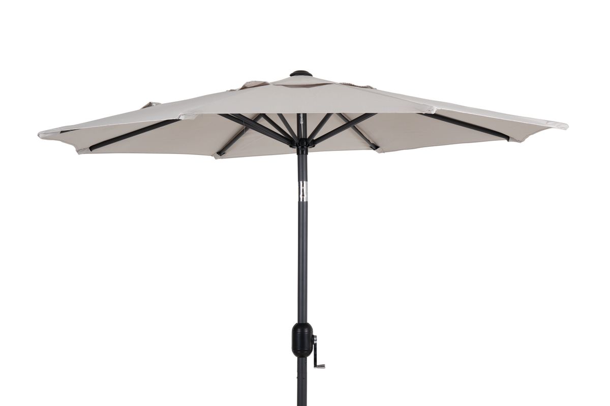 Cambre parasoll Ø200 cm m/sveiv - lys gråbeige