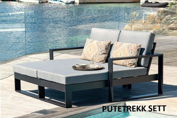 Hovedbilde Brooklyn putetrekk sett til solseng - design Harmonigrå, 4 putetrekk 