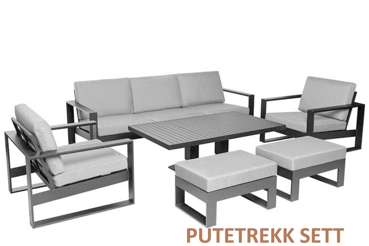 Manhattan 70 putetrekk sett til hjørnesofa+paller - design Harmonigrå, 12 putetrekk 