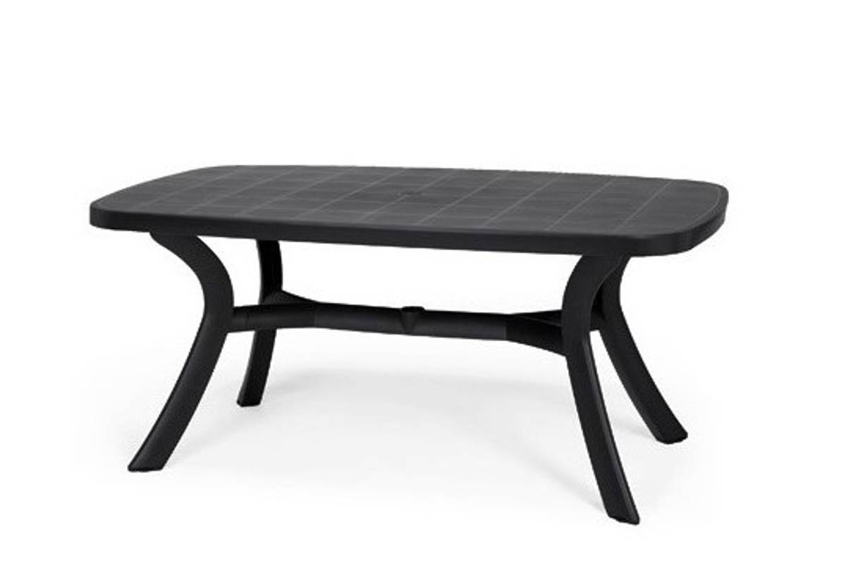 Nardi Salina sett 4 posisjonsstoler+bord 165x95 cm - antrasittgrå