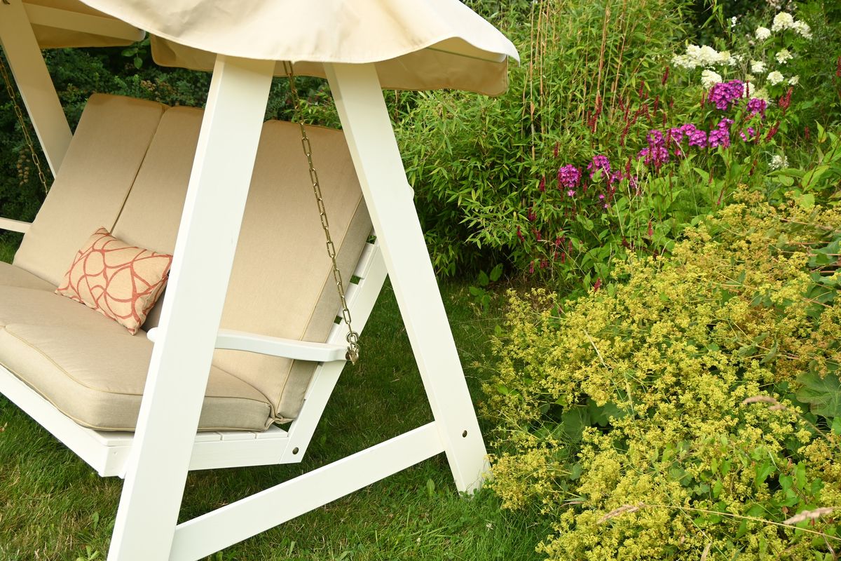 Dalom hammock med tak - hvit/beige tak