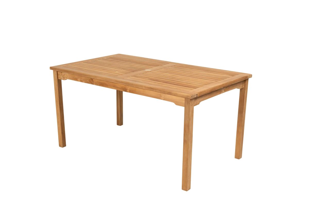 Skagen sett 4 klappstoler+bord 150x90 cm - teak 