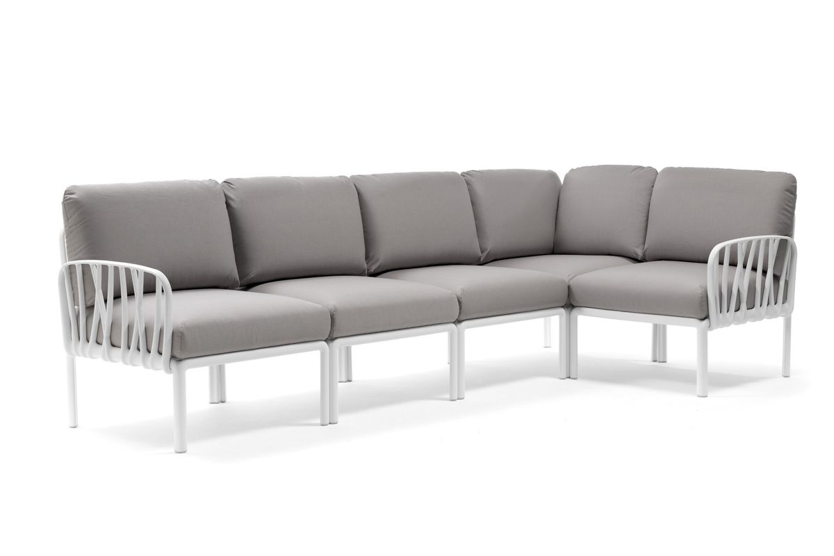 Nardi Komodo hjørnemodul m/puter - hvit/gråbeige