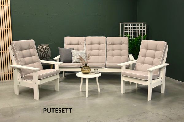 Hovedbilde Texas Høy putesett 3+1+1 - design Panamabeige Extra, 5 puter 